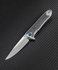 Artisan Cutlery Artisan ATZ1707GSGY Small Shark, 3.15" S35VN Plain Blade, Gray Titanium TC4 Handle