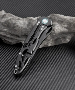 Artisan Cutlery Artisan Dragonfly ATZ1801GBKM, 3.94" M390 Black Plain Blade, Black TC4 Titanium Handle -Knifeworks Sales Store atz1801gbks 2 1 62270.1566586045