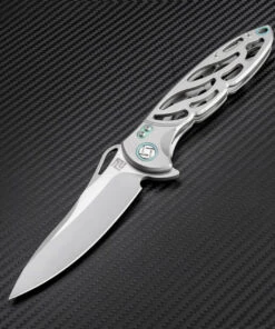Artisan Cutlery Artisan Dragonfly ATZ1801GGYM, 3.94" M390 Plain Blade, Gray TC4 Titanium Handle -Knifeworks Sales Store atz1801ggy 1 44964.1566586047