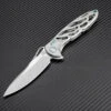 Artisan Cutlery Artisan Dragonfly ATZ1801GGYS, 3.94" S35VN Plain Blade, Gray TC4 Titanium Handle