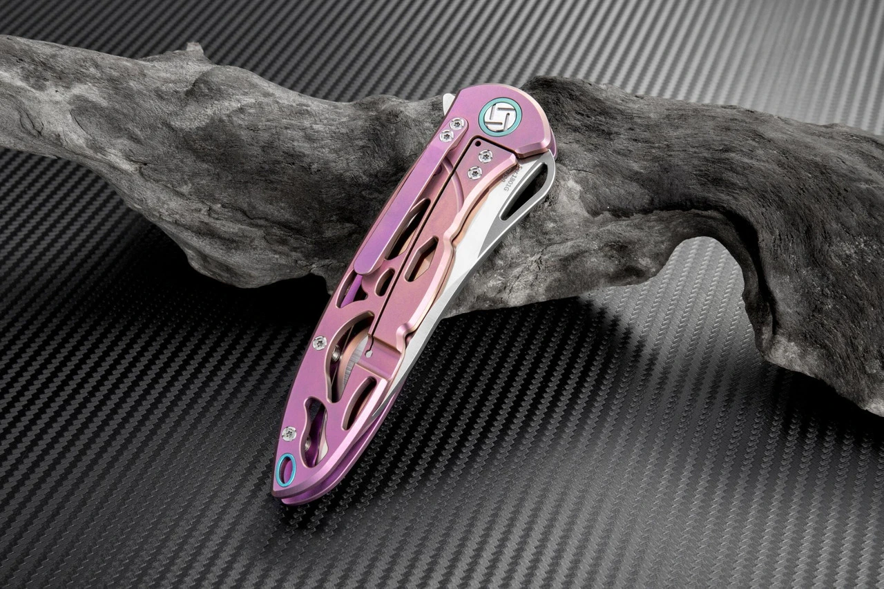 Artisan Cutlery Artisan Dragonfly ATZ1801GRES, 3.94" S35VN Plain Blade, Rose TC4 Titanium Handle 3 Artisan Cutlery Artisan Dragonfly ATZ1801GRES, 3.94" S35VN Plain Blade, Rose TC4 Titanium Handle - Image 3