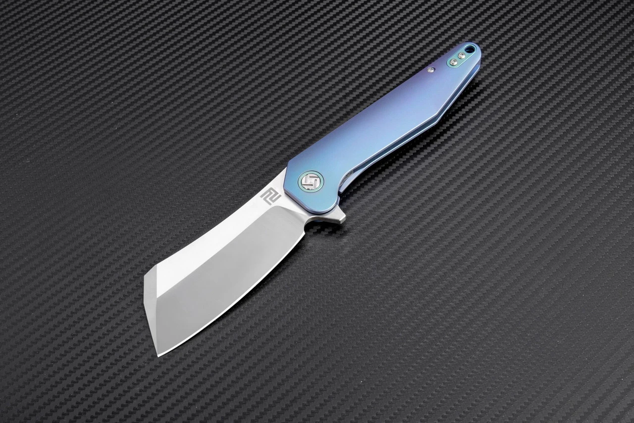 Artisan Cutlery Artisan Osprey ATZ1803GBUM, 3.74" M390 Plain Blade, Blue TC4 Titanium Handle 1 Artisan Cutlery Artisan Osprey ATZ1803GBUM, 3.74" M390 Plain Blade, Blue TC4 Titanium Handle