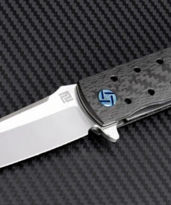 Artisan Cutlery Artisan ATZ1807GBSM Virginia, 3.94" M390 Plain Blade, Black Carbon Fiber Handle