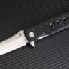 Artisan Cutlery Artisan Virginia ATZ1807PBKF, 3.94" D2 Plain Blade, Flat Black G-10 Handle