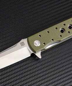 Artisan Cutlery Artisan Virginia ATZ1807PGNF, 3.94" D2 Plain Blade, Flat Green G-10 Handle