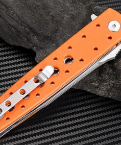 Artisan Cutlery Artisan Virginia ATZ1807POEF, 3.94" D2 Plain Blade, Flat Orange G-10 Handle -Knifeworks Sales Store atz1807poef 1 69497.1566586023