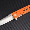 Artisan Cutlery Artisan Virginia ATZ1807POEF, 3.94" D2 Plain Blade, Flat Orange G-10 Handle