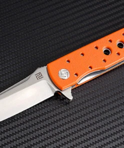 Artisan Cutlery Artisan Virginia ATZ1807POEF, 3.94" D2 Plain Blade, Flat Orange G-10 Handle