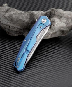 Artisan Cutlery Artisan Zumwalt ATZ1808GBUS, 3.78" S35VN Plain Blade, Blue Titanium Handle -Knifeworks Sales Store atz1808gbu 2 1 80518.1566585979