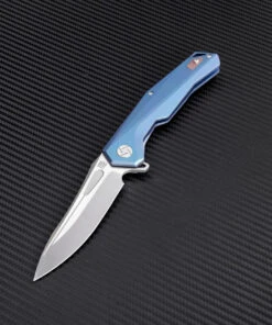 Artisan Cutlery Artisan Zumwalt ATZ1808GBUS, 3.78" S35VN Plain Blade, Blue Titanium Handle
