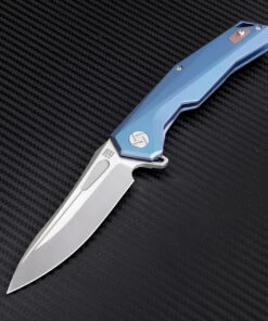 Artisan Cutlery Artisan Zumwalt ATZ1808GBUS, 3.78" S35VN Plain Blade, Blue Titanium Handle -Knifeworks Sales Store atz1808gbus 64161.1566585979