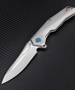 Artisan Cutlery Artisan Zumwalt ATZ1808GGYM, 3.78" M390 Plain Blade, Gray Titanium Handle -Knifeworks Sales Store atz1808ggym 1 49756.1566585970