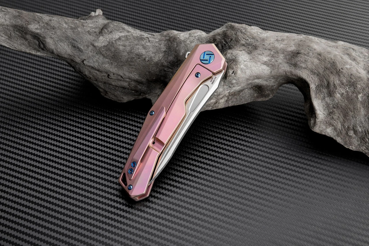 Artisan Cutlery Artisan Zumwalt ATZ1808GRES, 3.78" S35VN Plain Blade, Rose Titanium Handle 3 Artisan Cutlery Artisan Zumwalt ATZ1808GRES, 3.78" S35VN Plain Blade, Rose Titanium Handle - Image 3