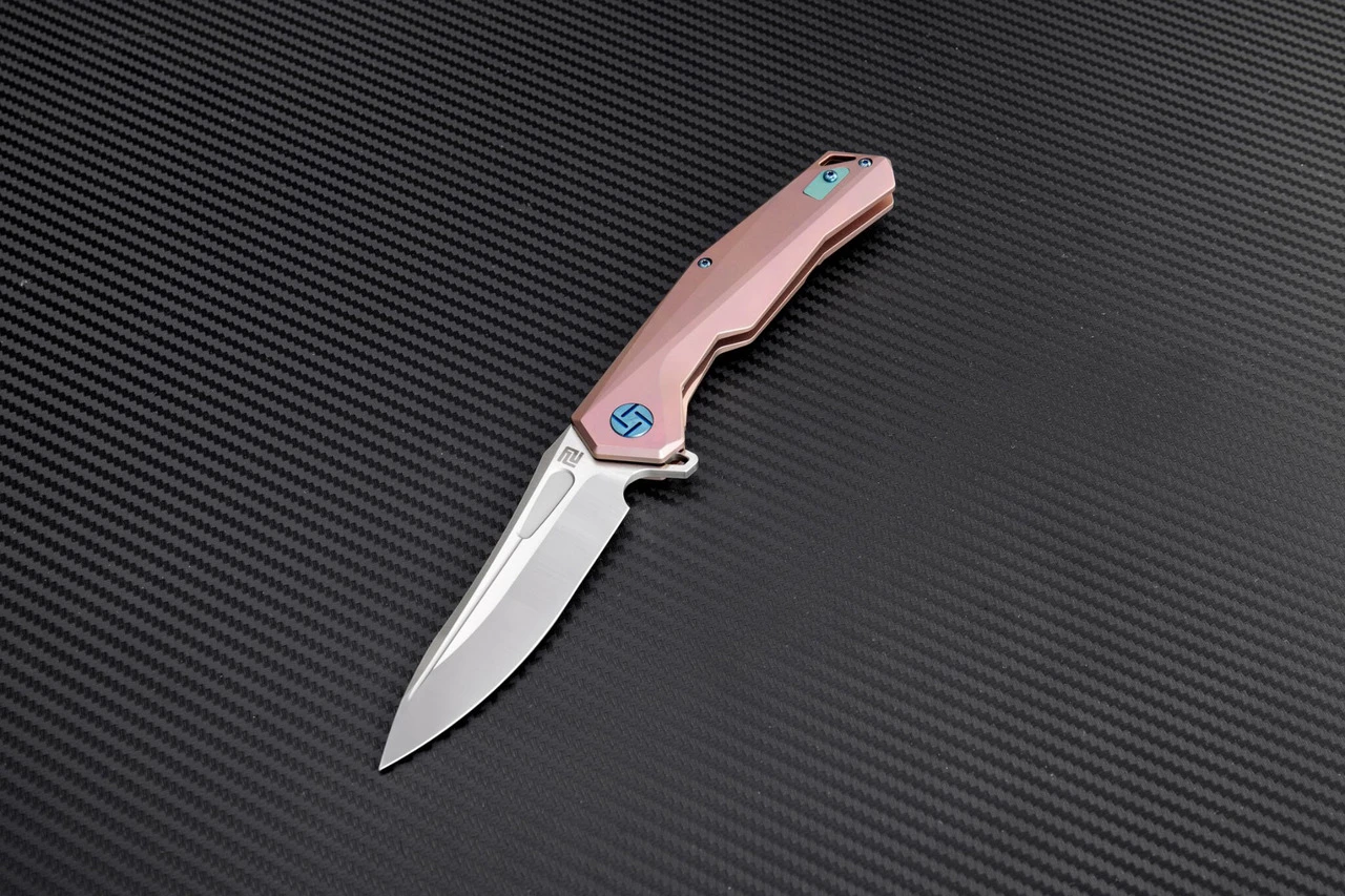 Artisan Cutlery Artisan Zumwalt ATZ1808GRES, 3.78" S35VN Plain Blade, Rose Titanium Handle 1 Artisan Cutlery Artisan Zumwalt ATZ1808GRES, 3.78" S35VN Plain Blade, Rose Titanium Handle
