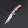 Artisan Cutlery Artisan Zumwalt ATZ1808GREM, 3.78" M390 Plain Blade, Rose Titanium Handle