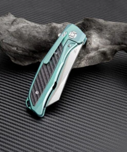 Artisan Cutlery Artisan Falcon ATZ1809GGNS, 3.62" S35VN Plain Blade, Green Carbon Fiber/Titanium Handle -Knifeworks Sales Store atz1809ggn 2 95631.1566586108