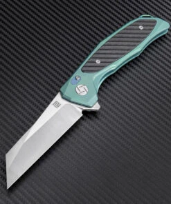 Artisan Cutlery Artisan Falcon ATZ1809GGNS, 3.62" S35VN Plain Blade, Green Carbon Fiber/Titanium Handle -Knifeworks Sales Store atz1809ggnm 1 68760.1566586109