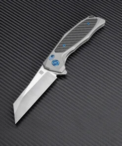 Artisan Cutlery Artisan Falcon ATZ1809GGYM, 3.62" M390 Plain Blade, Gray Carbon Fiber/Titanium Handle