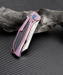 Artisan Cutlery Artisan Falcon ATZ1809GRES, 3.62" S35VN Plain Blade, Rose Carbon Fiber/Titanium Handle -Knifeworks Sales Store atz1809gre 2 67220.1566586110