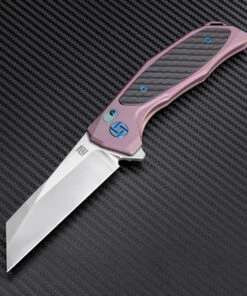 Artisan Cutlery Artisan Falcon ATZ1809GREM, 3.62" M390 Plain Blade, Rose Carbon Fiber/Titanium Handle -Knifeworks Sales Store atz1809grem 1 05004.1566585961