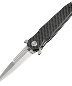 Artisan Cutlery Artisan Hornet ATZ1810PCF, 3.54" D2 Steel Satin Blade, Carbon Fiber Handle