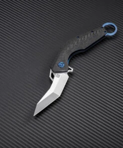 Artisan Cutlery Artisan Cobra ATZ1811GBUS, 3.15" S35VN Plain Blade, Blue Carbon Fiber Handle