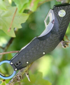 Artisan Cutlery Artisan Cobra ATZ1811GBUM, 3.15" M390 Plain Blade, Blue Carbon Fiber Handle -Knifeworks Sales Store atz1811gbum.2 74676.1566586071