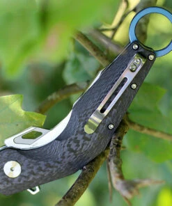 Artisan Cutlery Artisan Cobra ATZ1811GBUM, 3.15" M390 Plain Blade, Blue Carbon Fiber Handle -Knifeworks Sales Store atz1811gbum.3 82501.1566586071