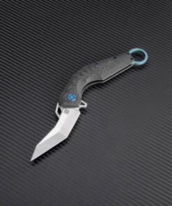 Artisan Cutlery Artisan Cobra ATZ1811GGNM, 3.15" M390 Plain Blade, Green Carbon Fiber Handle