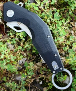 Artisan Cutlery Artisan Cobra ATZ1811PBKC, 3" D2 Plain Blade, Curved Black G-10 Handle -Knifeworks Sales Store atz1811pbkc 1 43245.1566586053