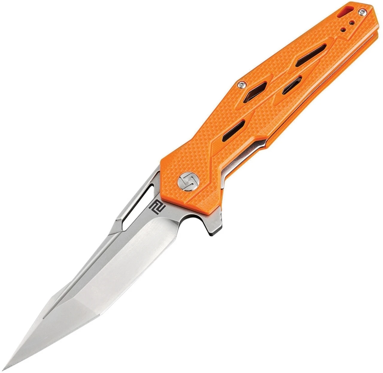 Artisan Cutlery Artisan Interceptor ATZ1812PSOE, 3.54" D2 Tanto Blade, Orange G10 Handle 1 Artisan Cutlery Artisan Interceptor ATZ1812PSOE, 3.54" D2 Tanto Blade, Orange G10 Handle