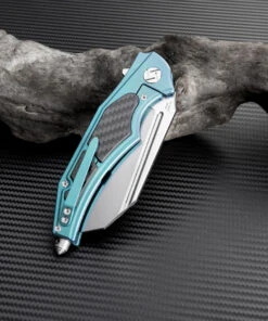 Artisan Cutlery Artisan Apache ATZ1813GGNM, 3.82" M390 Plain Blade, Green Titanium/Carbon Fiber Handle -Knifeworks Sales Store atz1813ggns 2 1 23996.1566586057