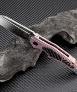 Artisan Cutlery Artisan Apache ATZ1813GREM, 3.82" M390 Plain Blade, Rose Titanium/Carbon Fiber Handle -Knifeworks Sales Store atz1813gres 1 1 57919.1566586059