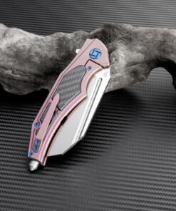 Artisan Cutlery Artisan Apache ATZ1813GRES, 3.82" S35VN Plain Blade, Rose Titanium/Carbon Fiber Handle 6 Artisan Cutlery Artisan Apache ATZ1813GRES, 3.82" S35VN Plain Blade, Rose Titanium/Carbon Fiber Handle -Knifeworks Sales Store atz1813gres 2 52638.1566586006