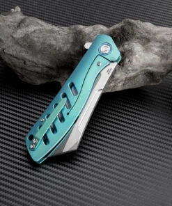 Artisan Cutlery Artisan Tomahawk ATZ1815GGNM, 3.75" M390 Plain Blade, Green Titanium Handle -Knifeworks Sales Store atz1815ggnm 2 56765.1566585985