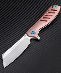 Artisan Cutlery Artisan Tomahawk ATZ1815GRES, 3.75" S35VN Plain Blade, Rose Titanium Handle -Knifeworks Sales Store atz1815gre 74154.1566585997