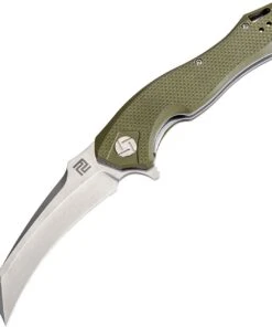 Artisan Cutlery Artisan Eagle ATZ1816PGNF, 3.46" D2 Steel Tanto Blade, Green D2 Handle