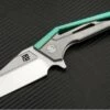 Artisan Cutlery Artisan Ravine ATZ1819GGNM, 2.83" M390 Steel Tanto Blade, Green Titanium Handle