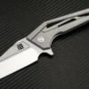 Artisan Cutlery Artisan Ravine ATZ1819GGYM, 2.83" M390 Steel Tanto Blade, Grey Titanium Handle