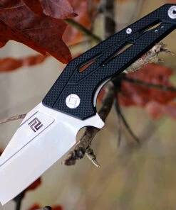 Artisan Cutlery Artisan Ravine ATZ1819PBK, 2.83" D2 Steel Tanto Blade, Black G10 Handle