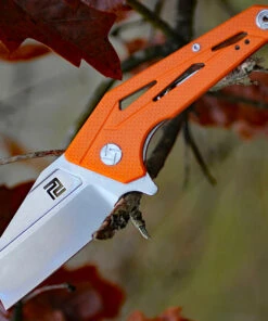 Artisan Cutlery Artisan Ravine ATZ1819POE, 2.83" D2 Steel Tanto Blade, Orange G10 Handle