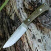 Bark River Knives Bark River Highland Special 01-114M-GC, 3.875" A2 Steel, Green Canvas Micarta Handle