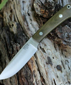 Bark River Knives Bark River Highland Special 01-114M-GC, 3.875" A2 Steel, Green Canvas Micarta Handle