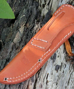 Bark River Knives Bark River 02116MBC Classic Drop Point Hunter, 3.7" A-2 Steel, Black Canvas Micarta -Knifeworks Sales Store ba02116 sheath 1 82235.1566586014