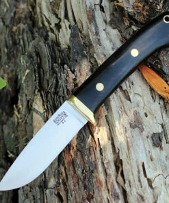 Bark River Knives Bark River 02116MBC Classic Drop Point Hunter, 3.7" A-2 Steel, Black Canvas Micarta