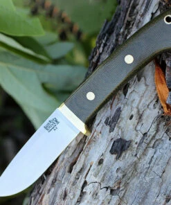 Bark River Knives Bark River 02116MGC Classic Drop Point Hunter, 3.7" A-2 Steel, Green Canvas Micarta