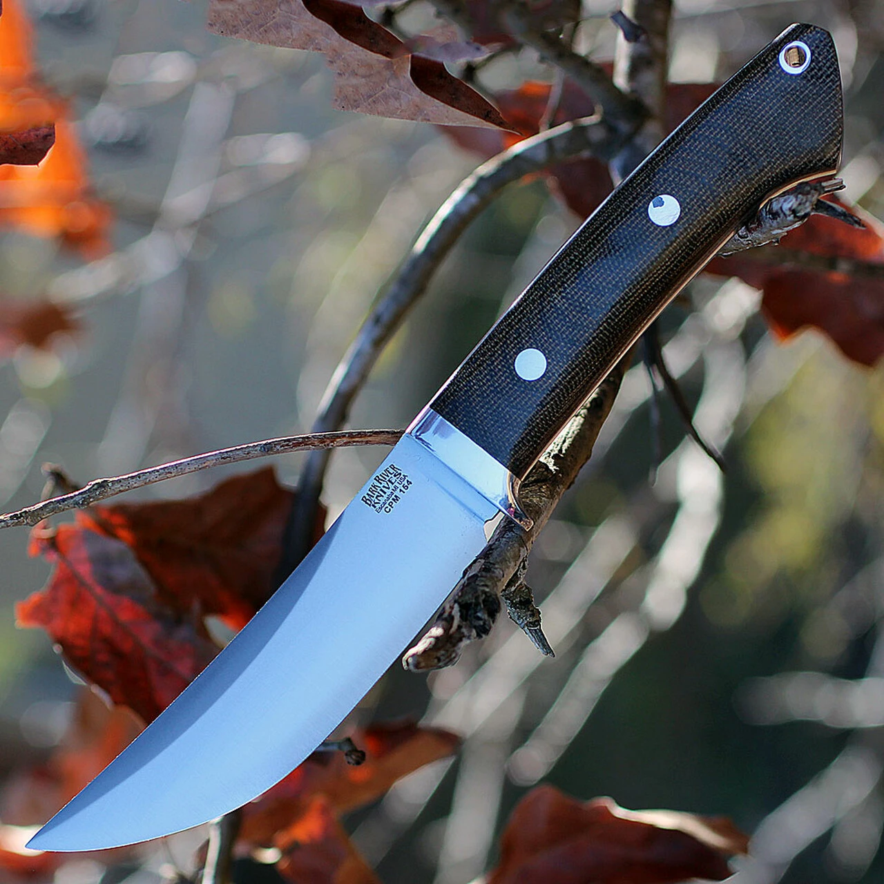 Bark River Knives Bark River 02145MGC Classic Trailing Point Hunter, 4.5" CPM 154 Plain Blade, Green Canvas Micarta Handle 3 Bark River Knives Bark River 02145MGC Classic Trailing Point Hunter, 4.5" CPM 154 Plain Blade, Green Canvas Micarta Handle - Image 3