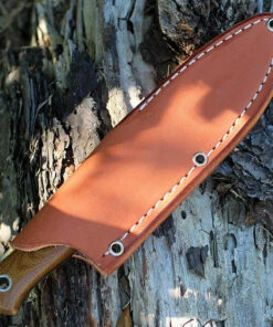 Bark River Knives Bark River 023MNC Ultra-Lite Bushcrafter, 3.25" CPM 3V Plain Blade, Natural Canvas Micarta Handle -Knifeworks Sales Store ba023mnc.1 14455.1566585979