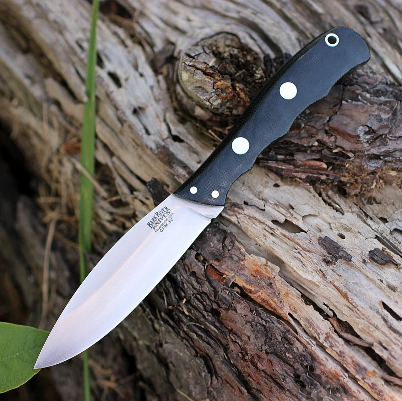 Bark River Knives Bark River 03123MBC Canadian Special, 4" CPM-3V Plain Blade,Black Canvas Micarta Handle 3 Bark River Knives Bark River 03123MBC Canadian Special, 4" CPM-3V Plain Blade,Black Canvas Micarta Handle - Image 3