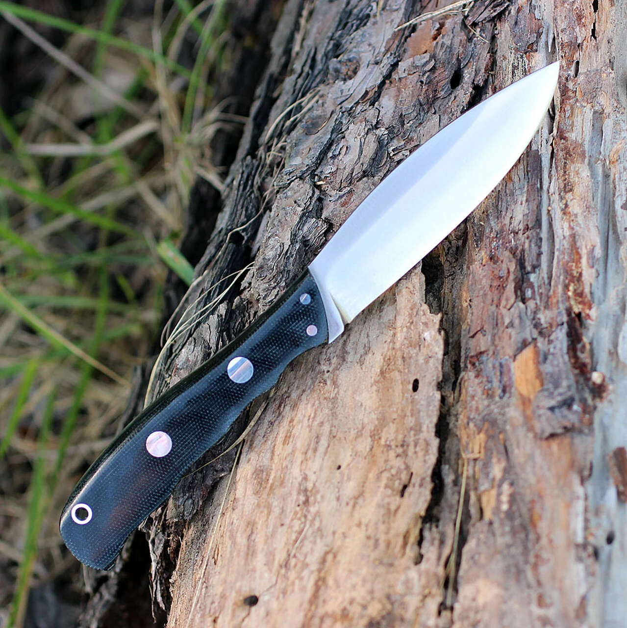 Bark River Knives Bark River 03123MBC Canadian Special, 4" CPM-3V Plain Blade,Black Canvas Micarta Handle 2 Bark River Knives Bark River 03123MBC Canadian Special, 4" CPM-3V Plain Blade,Black Canvas Micarta Handle - Image 2